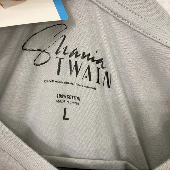 New Shania Twain Print Cotton Short Sleeve Tee size Large - Picture 4 of 6